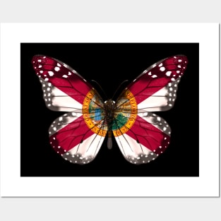 Florida Flag Butterfly - Gift for Floridian From Florida FL Posters and Art